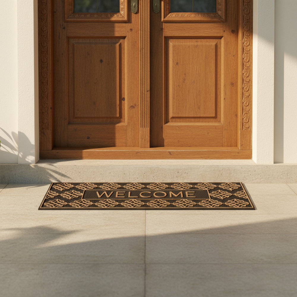 
                      
                        OnlyMat Elegant Long Metalic Finish Designer Rubber Welcome Mat
                      
                    