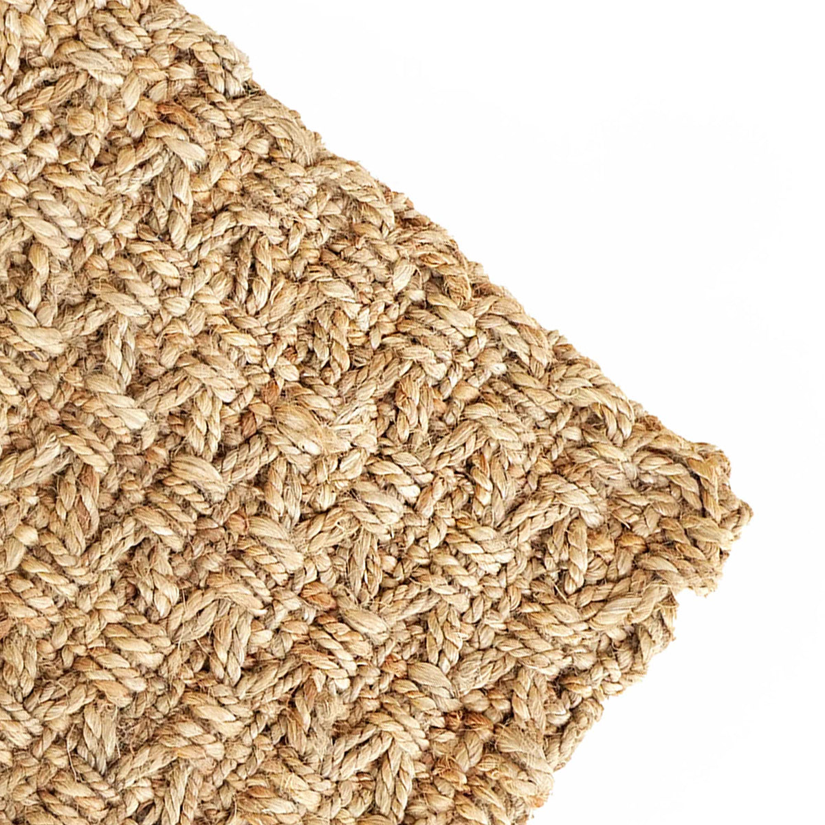Knotted Luxe Mat - Braided and Knotted Mat - Hand Woven and Organic Braided Jute Mat