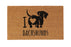 OnlyMat I Love Dachshund Sausage Dog printed Natural Coir Doormat
