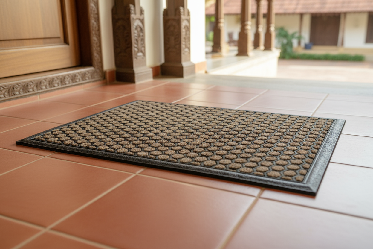 OnlyMat बेज पोल्का डॉट सभी प्रयोजन चटाई प्रवेश द्वार बाथरूम रसोई प्रवेश के लिए त्वरित सुखाने