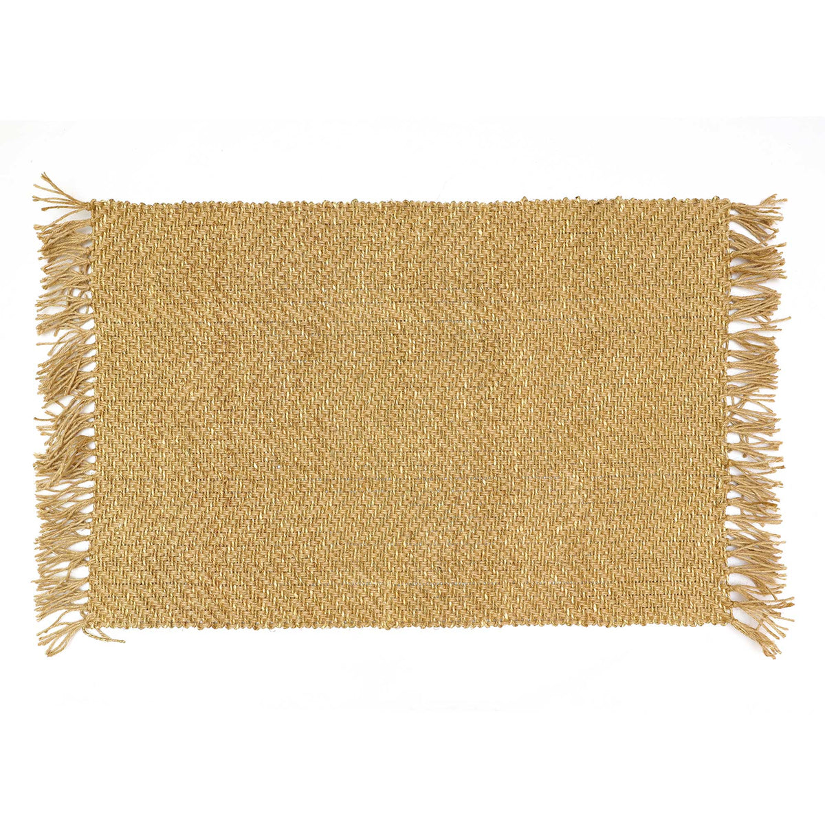 OnlyMat Frills and Fringes - Luxe Rug - Handmade Jute Carpet - Organic and Sustainable
