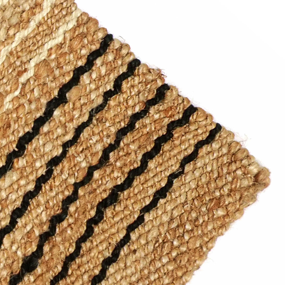 
                      
                        OnlyMat Monochrome Lines - Luxe Rug - handmade Jute Carpet - Organic and Sustainable
                      
                    
