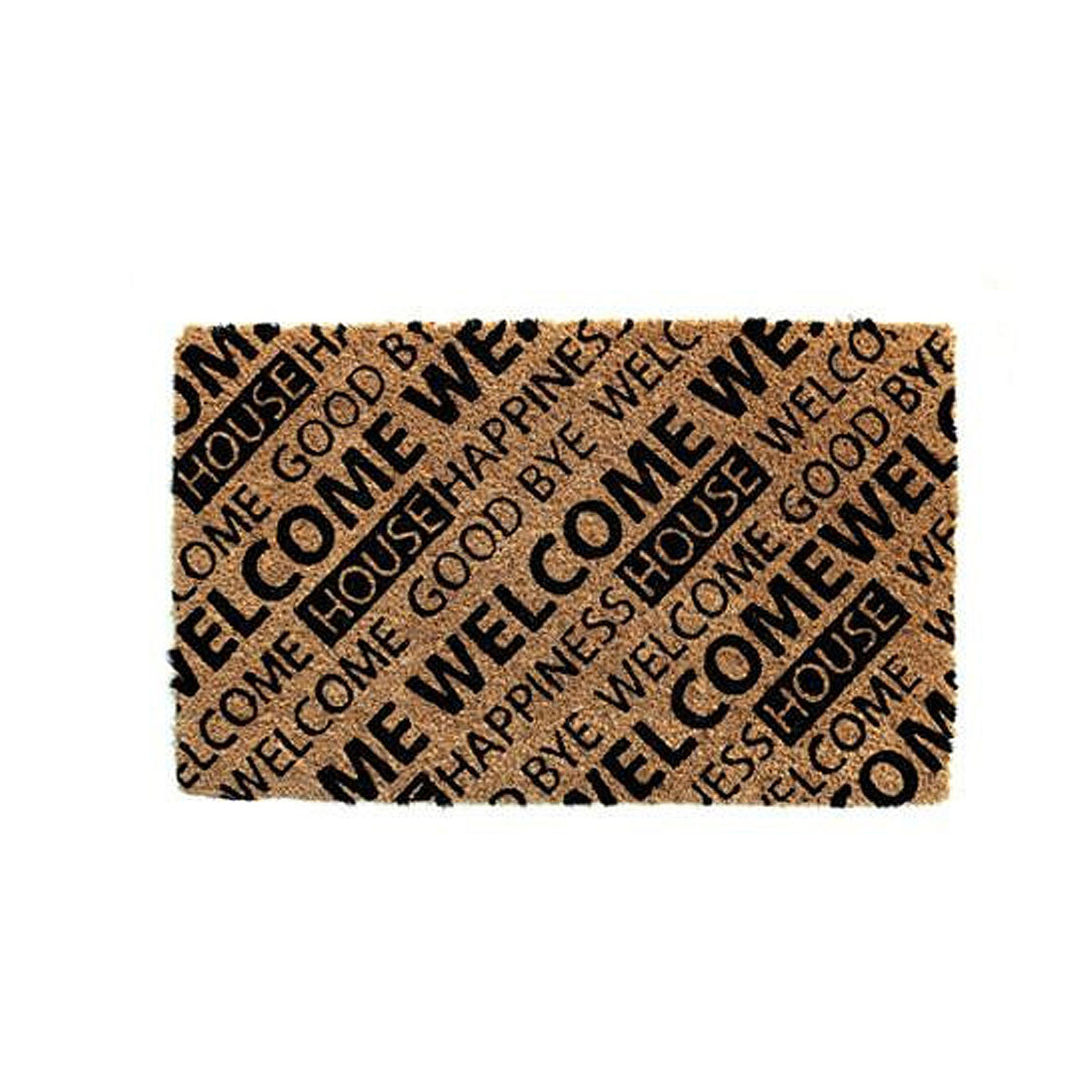 OnlyMat Welcome and Sweet Home Printed Natural Coir Welcome Mat