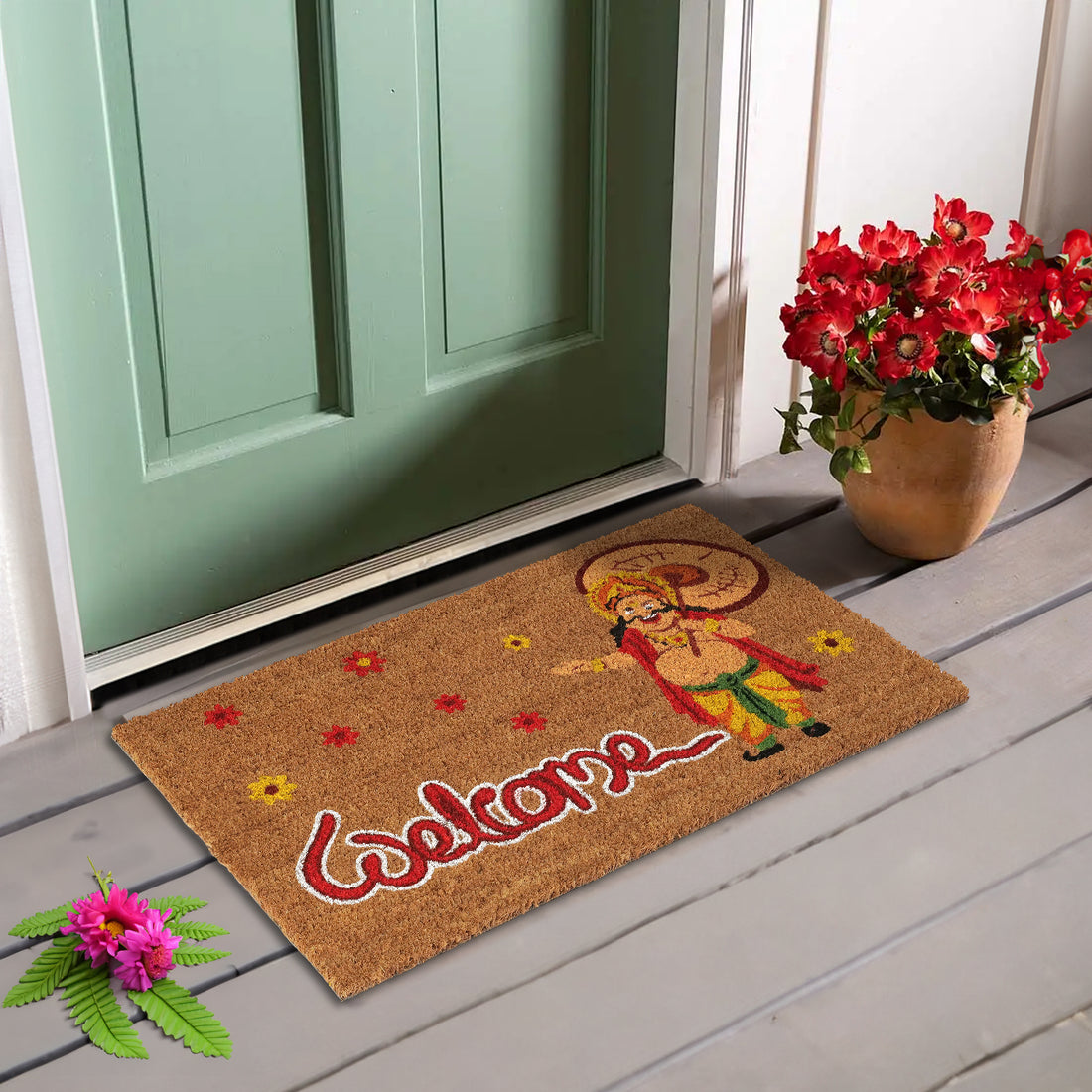 OnlyMat Onam Welcome Coir Doormat of King Mahabali