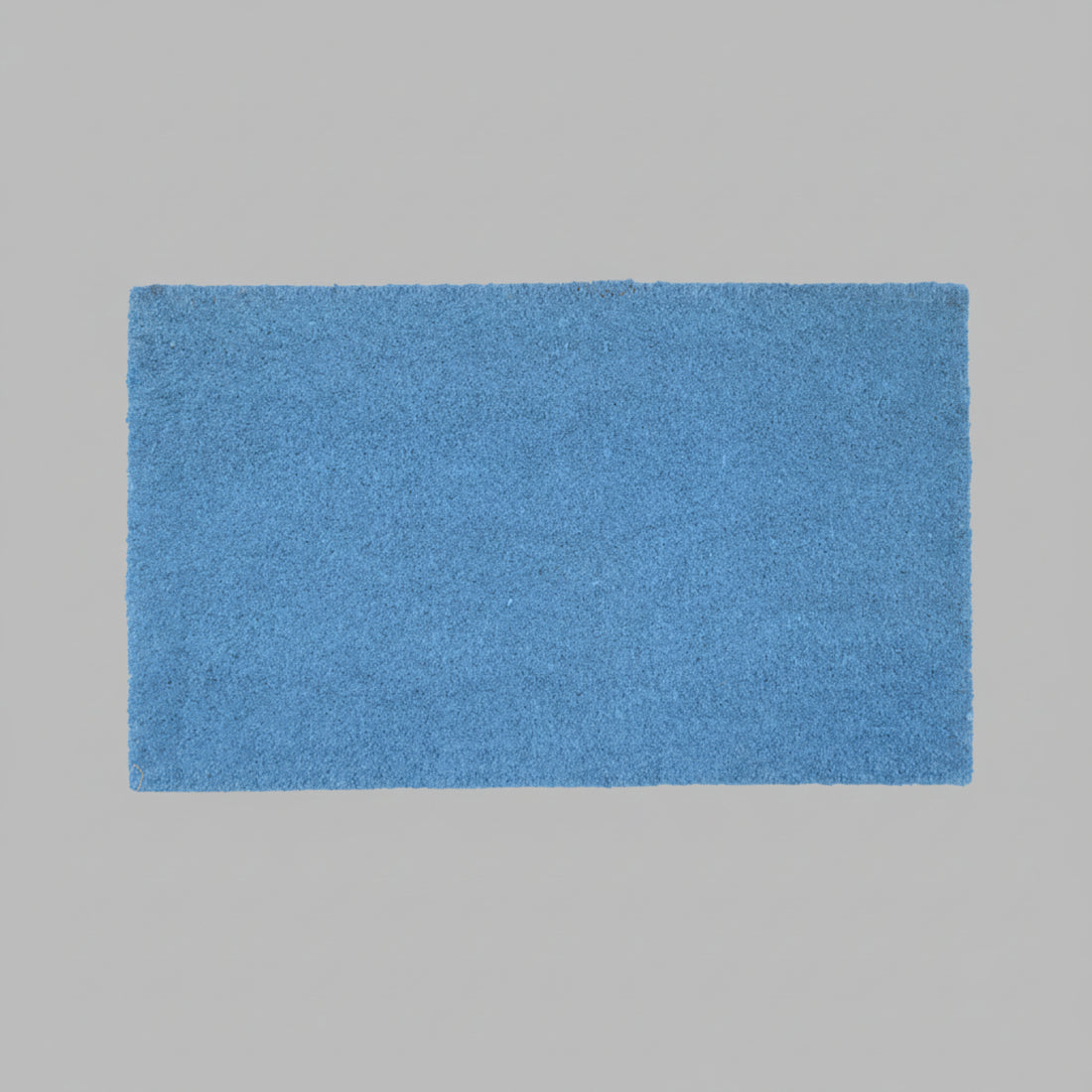 
                      
                        A plain blue colour coir entrance door mat with a PVC backing.
                      
                    