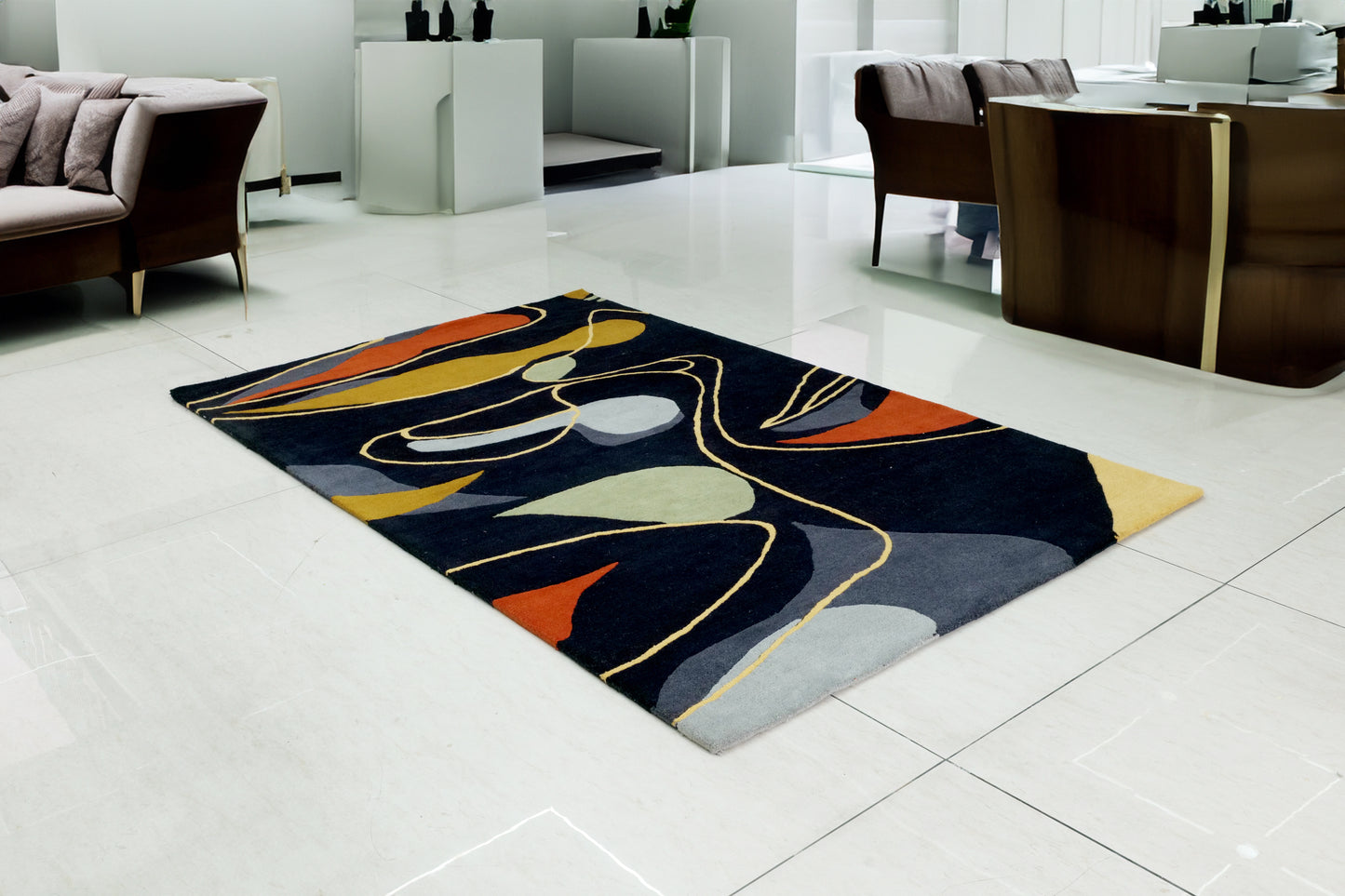 OnlyMat HandTufted Luxe Rug - Modern Elganza - Bamboo Silk Carpet