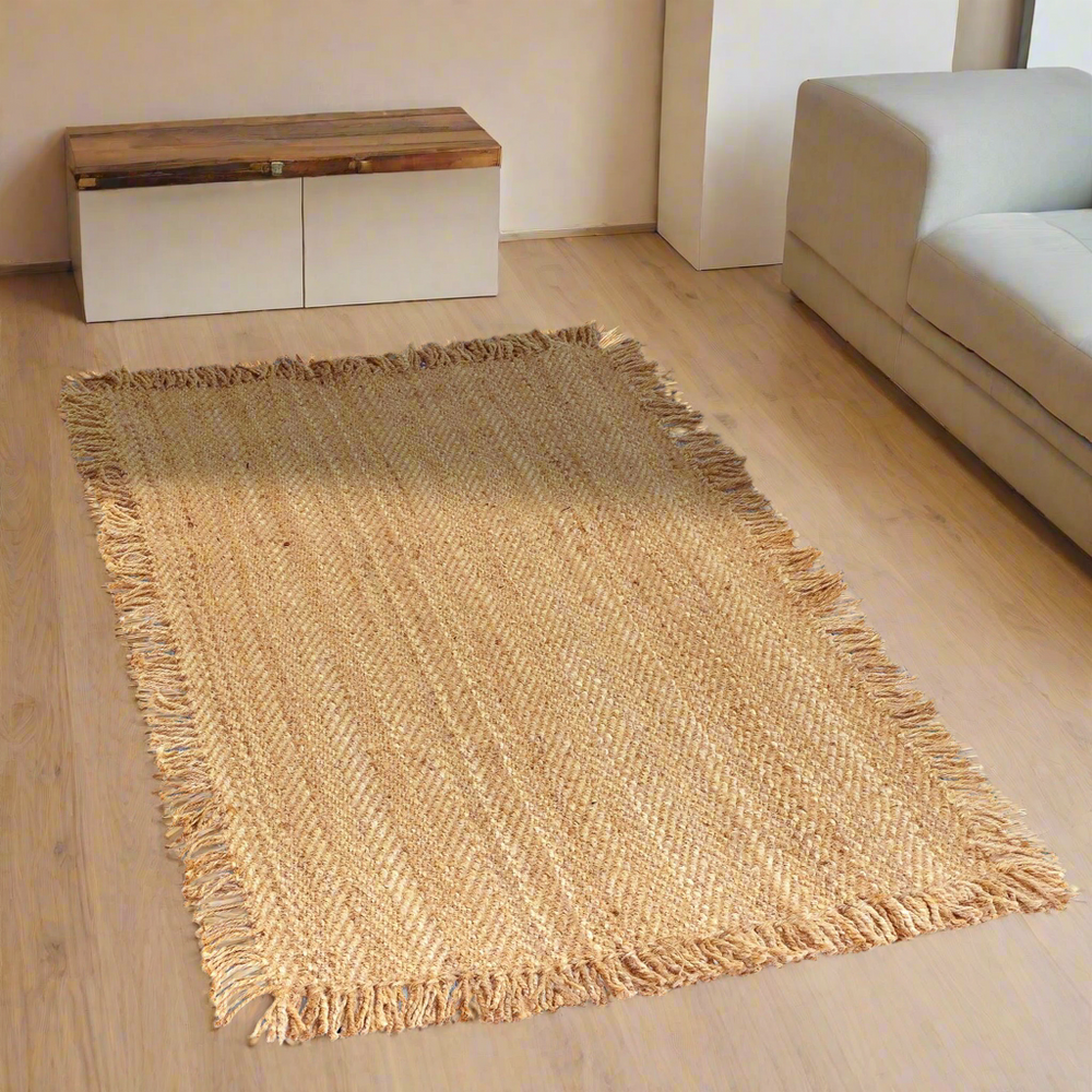 
                      
                        Onlymat Luxe Rug - Frills of Life - Natural Handwoven Jute Carpet - Oragnic and Natural - 200cm x 290cm
                      
                    