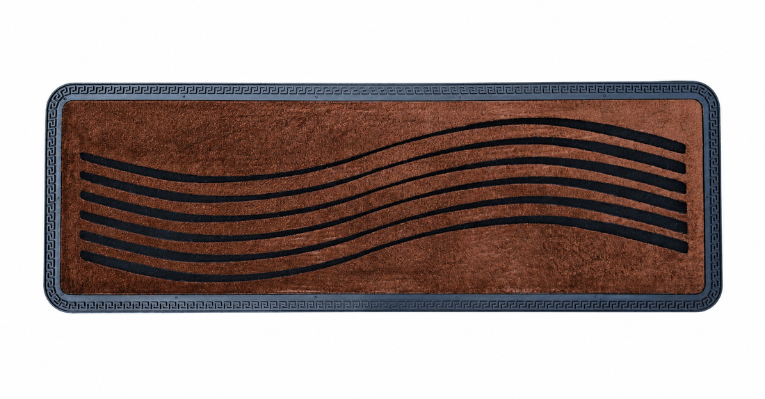 
                      
                        Rectangular doormat with wavy line design on a white background
                      
                    