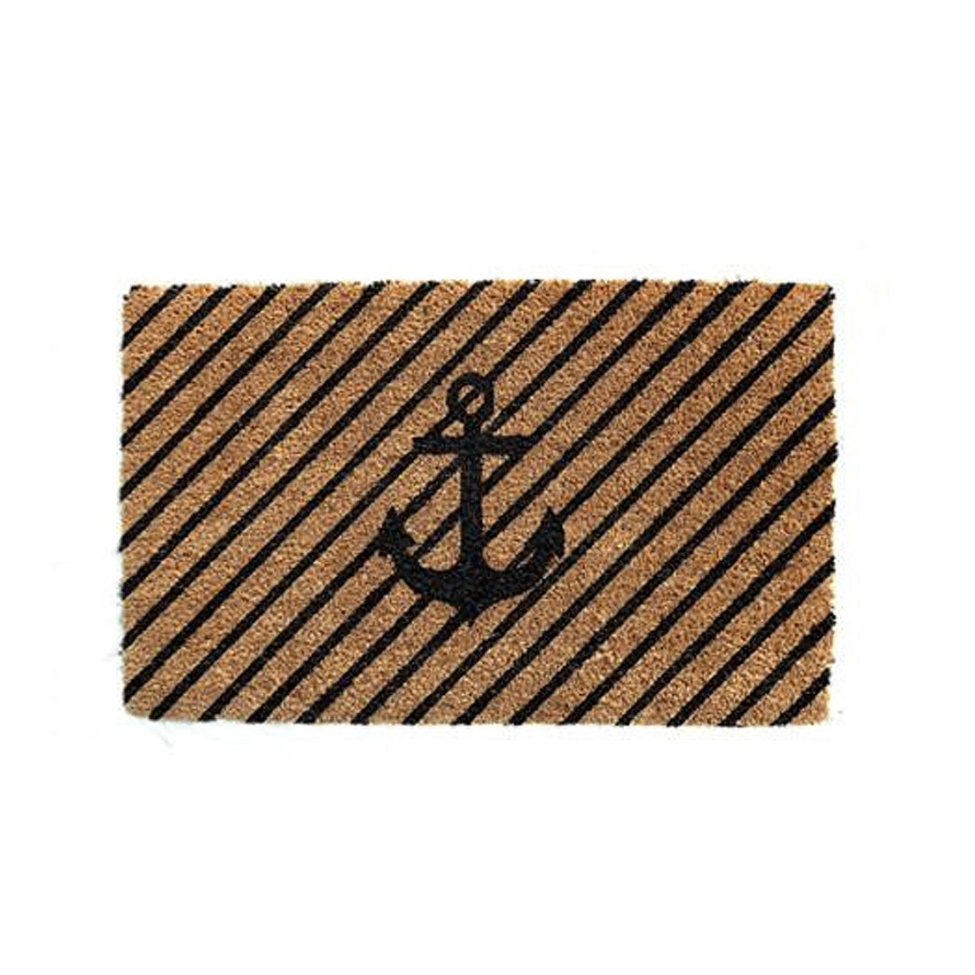 OnlyMat Ship Anchor Design Printed Natural Coir Floor Mat