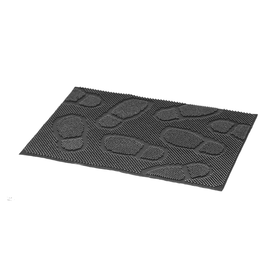 OnlyMat Lightweight Black Rubber Pin Foot Mark Design Floor Mat
