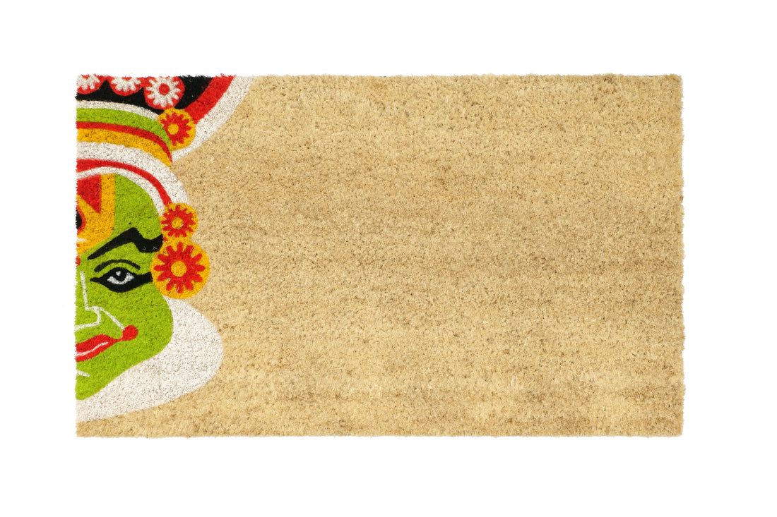 OnlyMat Kathakali Face Coir Doormat with Anti-Slip Backing