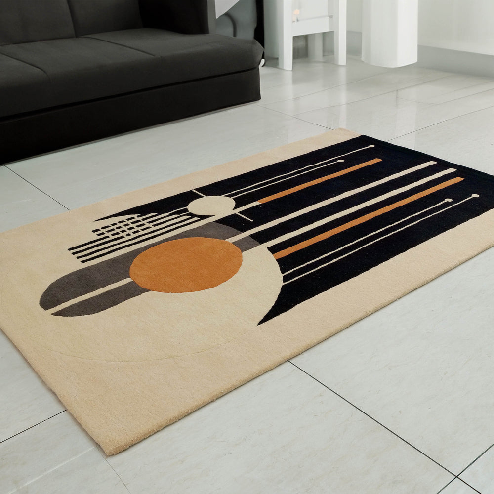 OnlyMat HandTufted Luxe Rug - Modern Lines - Bamboo Silk Carpet