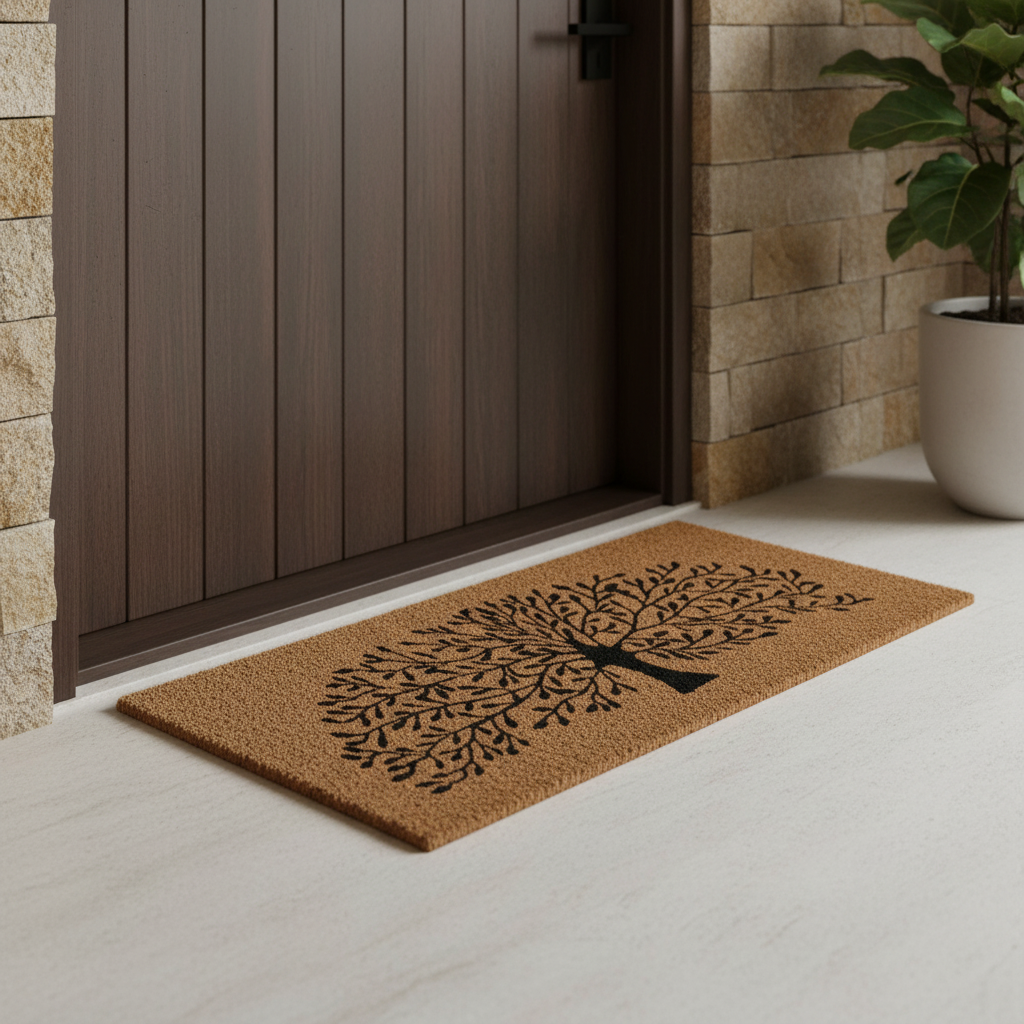
                      
                        Natural Coir Doormat – Elegant Tree of Life Anti-Slip – 45x75cm
                      
                    
