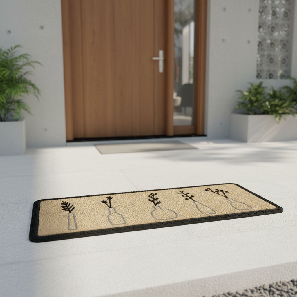 OnlyMat Minimalist Botanical Polypropylene Runner Mat