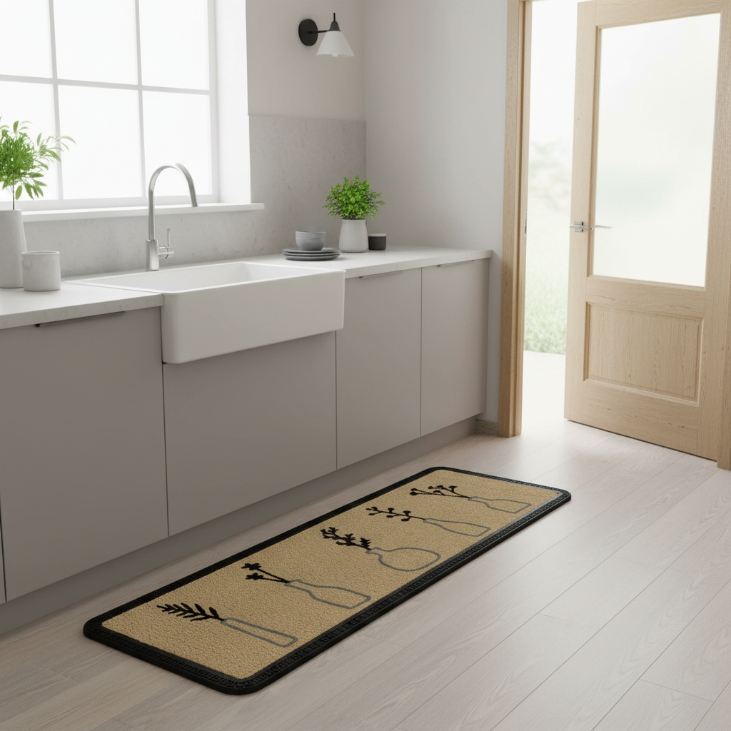 OnlyMat Minimalist Botanical Polypropylene Runner Mat