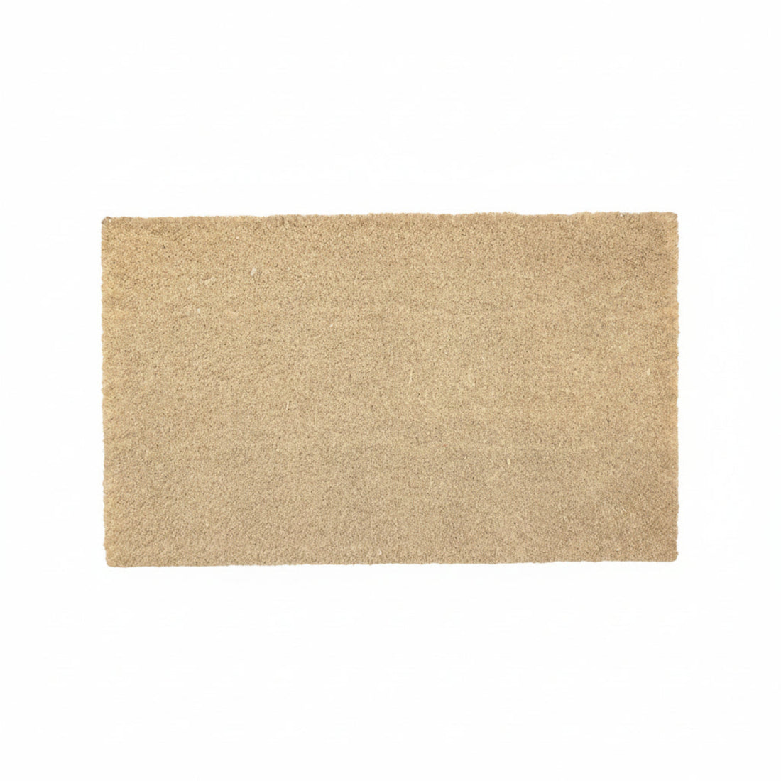 
                      
                        A plain biege colour coir entrance door mat with a PVC backing.
                      
                    