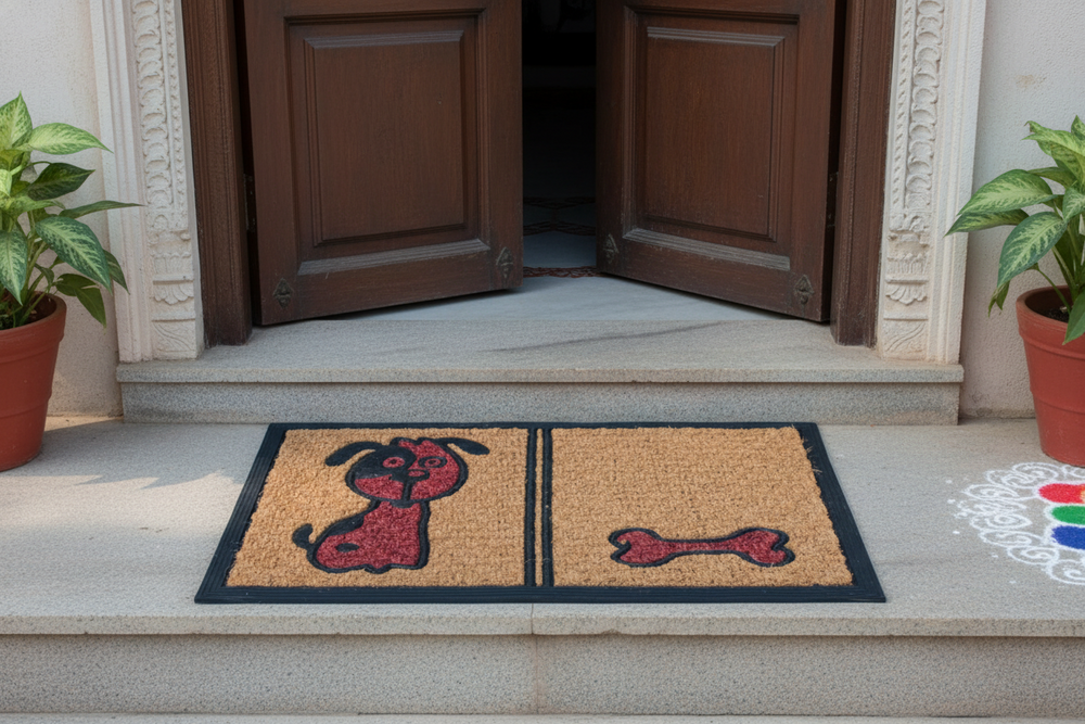 OnlyMat Cute Puppy & Bone Coco Rubber Mat