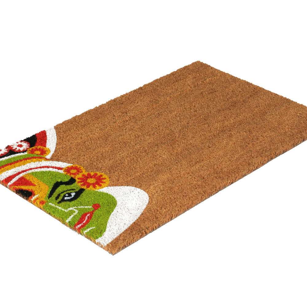 OnlyMat Kathakali Theme Kerala Doormat - Natural Brown