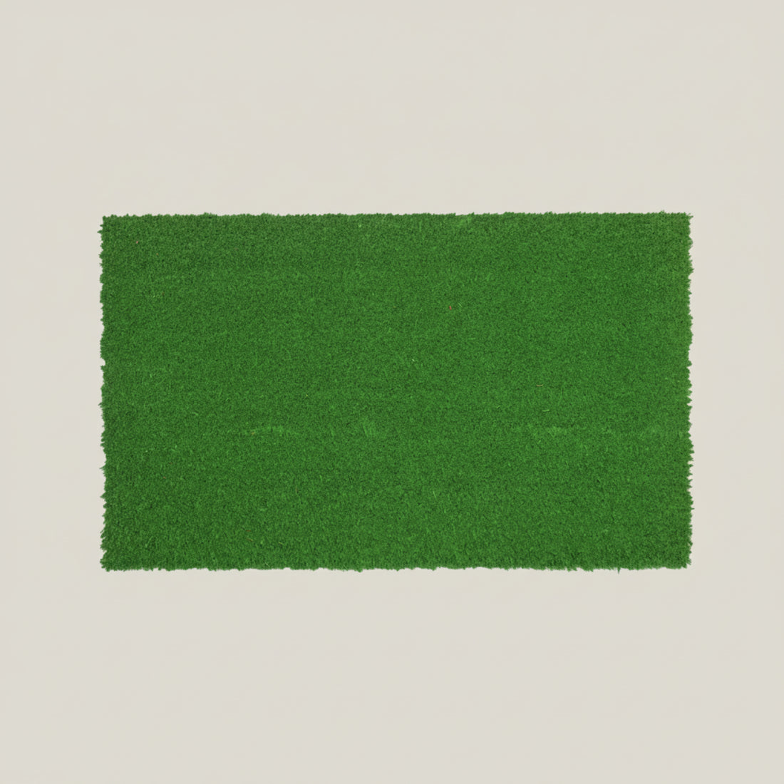 
                      
                        A plain green colour coir entrance door mat with a PVC backing.
                      
                    