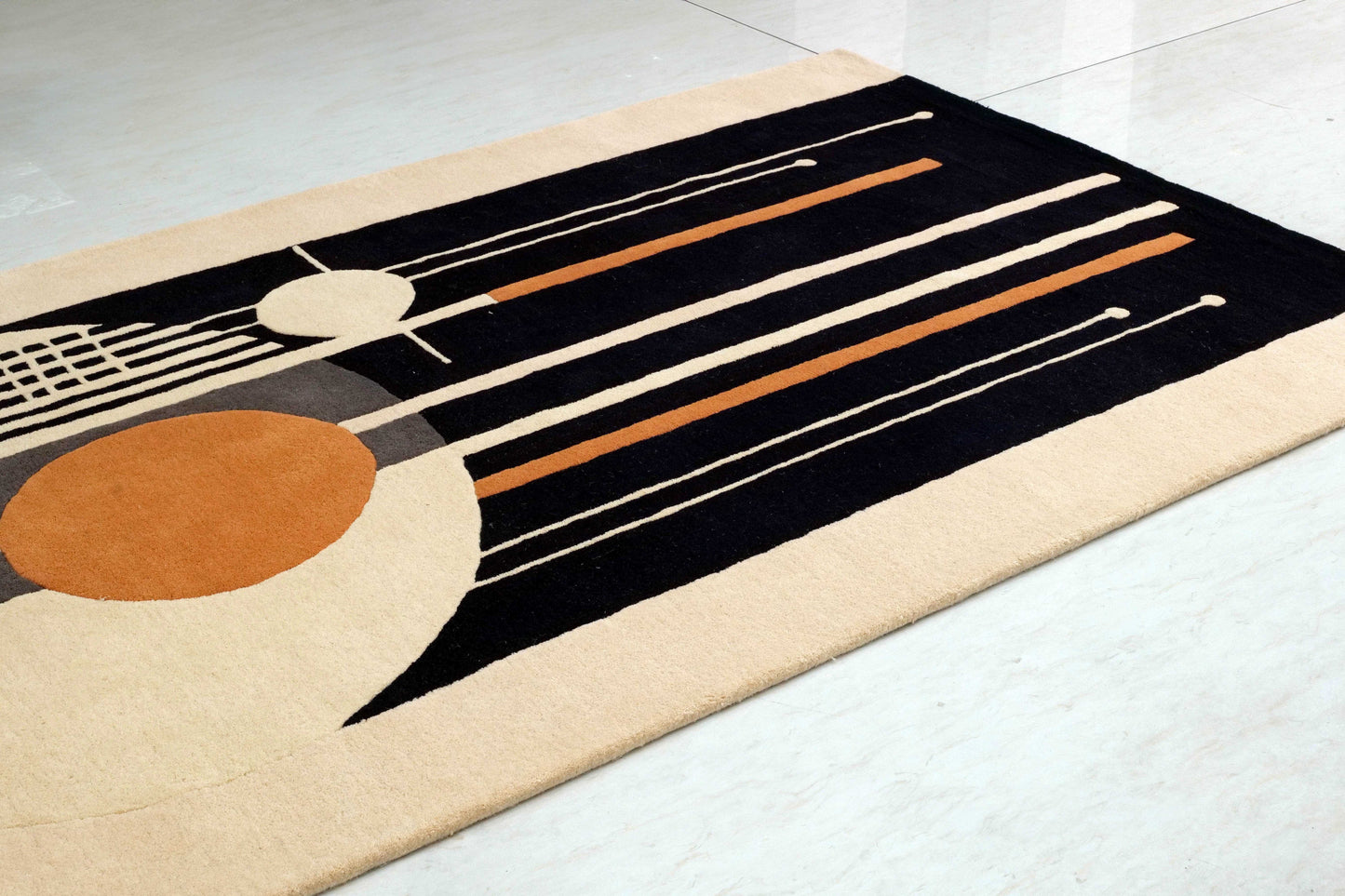 OnlyMat HandTufted Luxe Rug - Modern Lines - Bamboo Silk Carpet