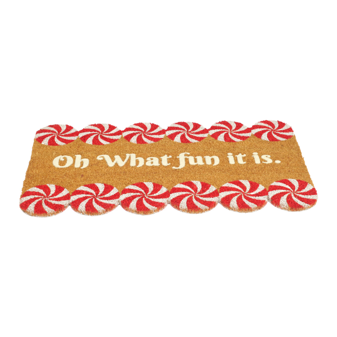 
                      
                        Oh What Fun — Peppermint Candy Coir Doormat
                      
                    