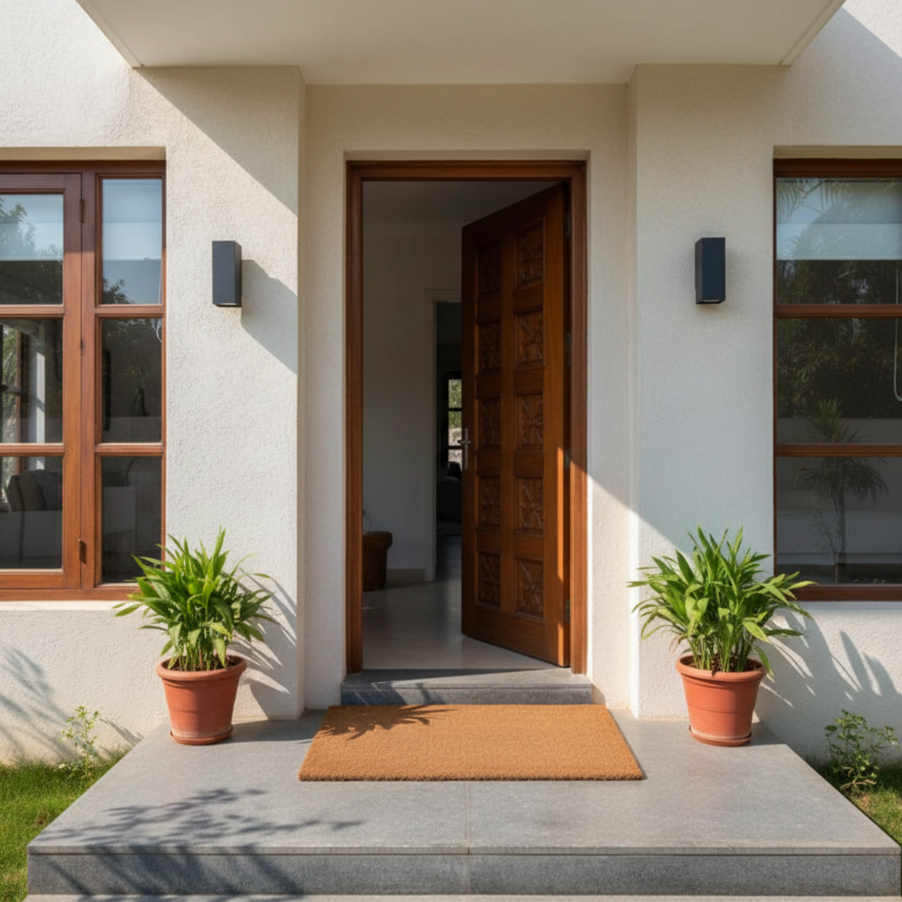 पारंपरिक ओनलीमैट 100% हैंडलूम मोटी कॉयर मैट - सादा - इनडोर / आउटडोर