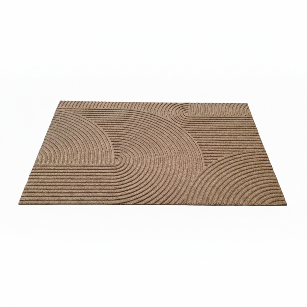 
                      
                        Brown doormat with circular pattern on a white background
                      
                    