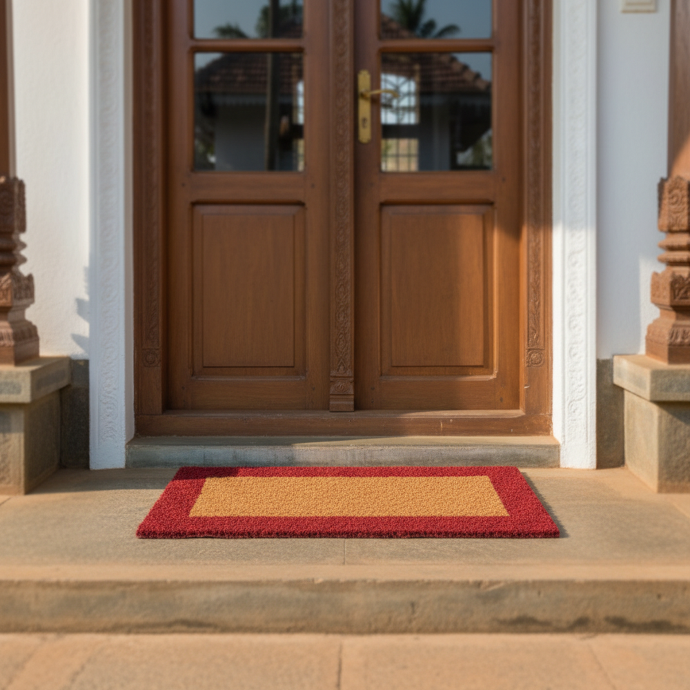 पारंपरिक ओनलीमैट 100% हैंडलूम मोटी कॉयर मैट - सादा - इनडोर / आउटडोर