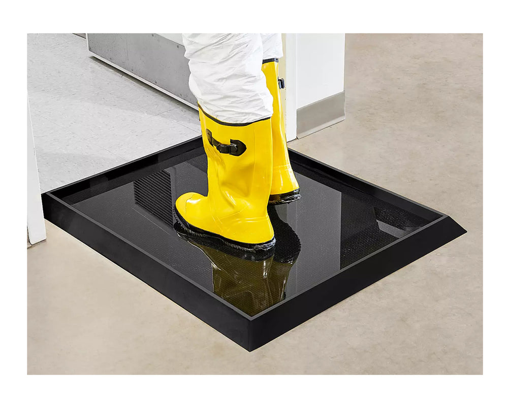 OnlyMat Sanitize Foot Bath Rubber Tray Mat - Heavy Duty - 100cm x 80cm - Indoor / Outdoor, Waterproof