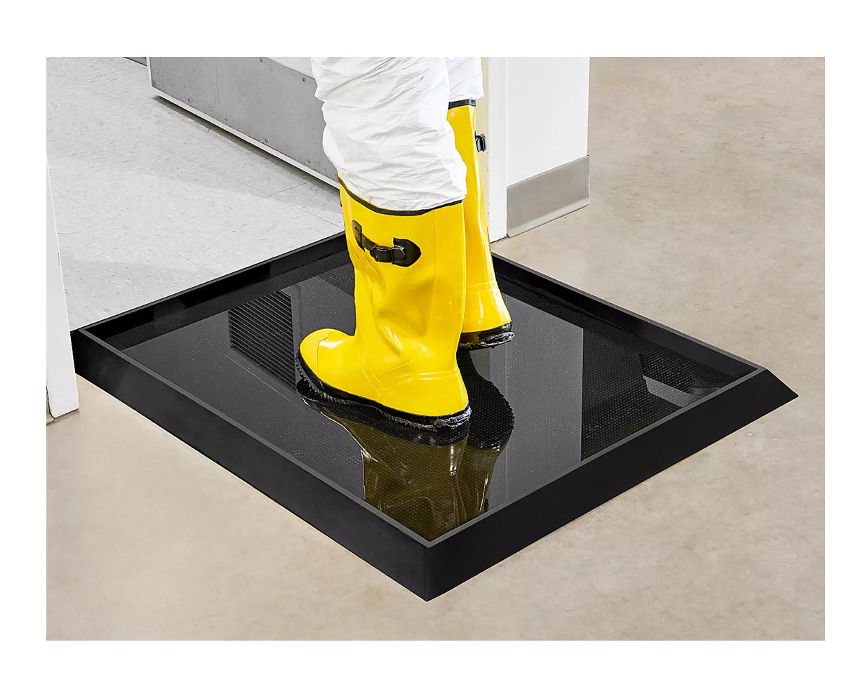 OnlyMat Sanitize Foot Bath Rubber Tray Mat - Heavy Duty - 100cm x 80cm - Indoor / Outdoor, Waterproof