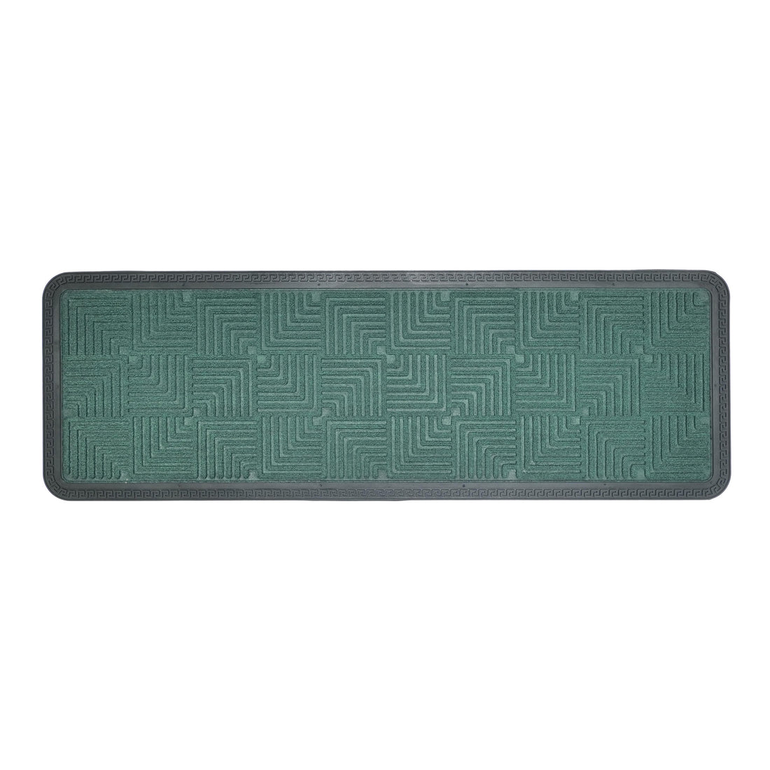 
                      
                        Rectangular green doormat with a textured pattern on a white background
                      
                    