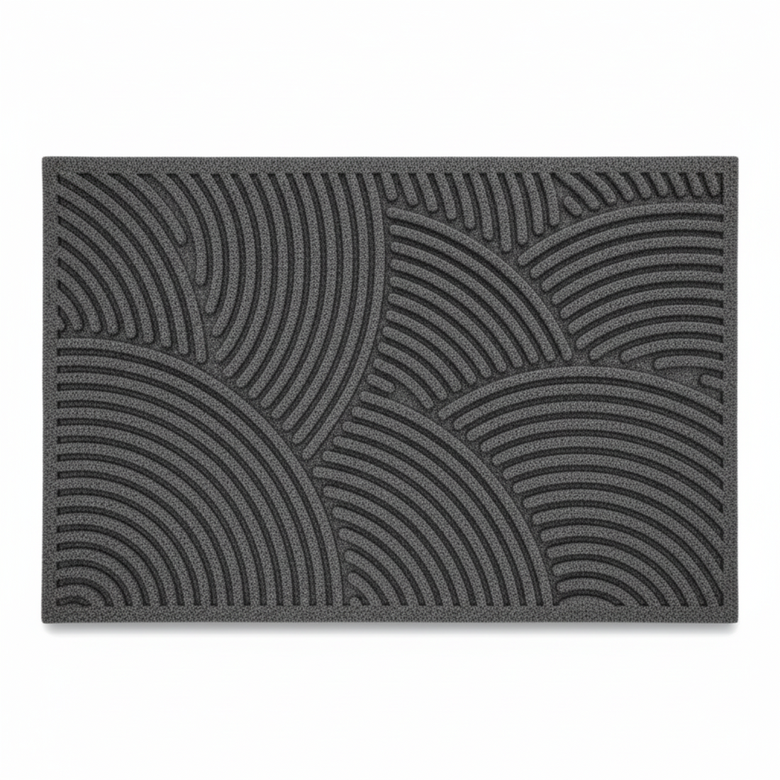 
                      
                        Textured gray doormat with wavy pattern on a white background
                      
                    