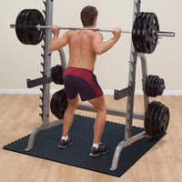 जिम कम्फर्ट एंटी-थकान व्यायाम मैट - जिम और गैरेज के लिए स्किड-प्रतिरोधी रबर फर्श 