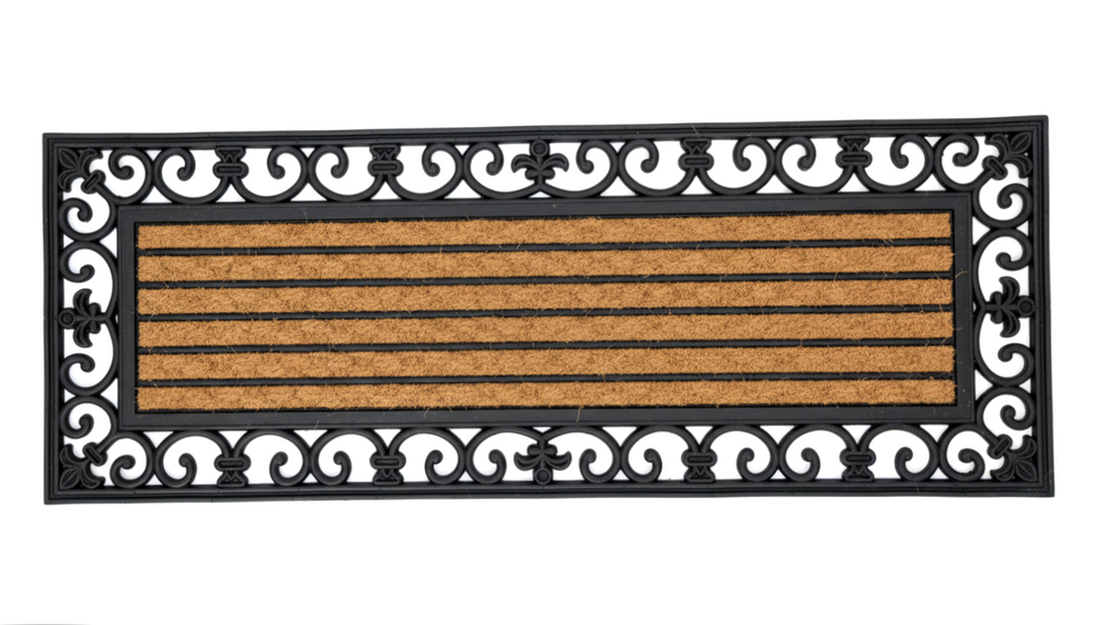 OnlyMat Elegant Long Rubber Coir Moulded Door Mat 45cm x 120cm