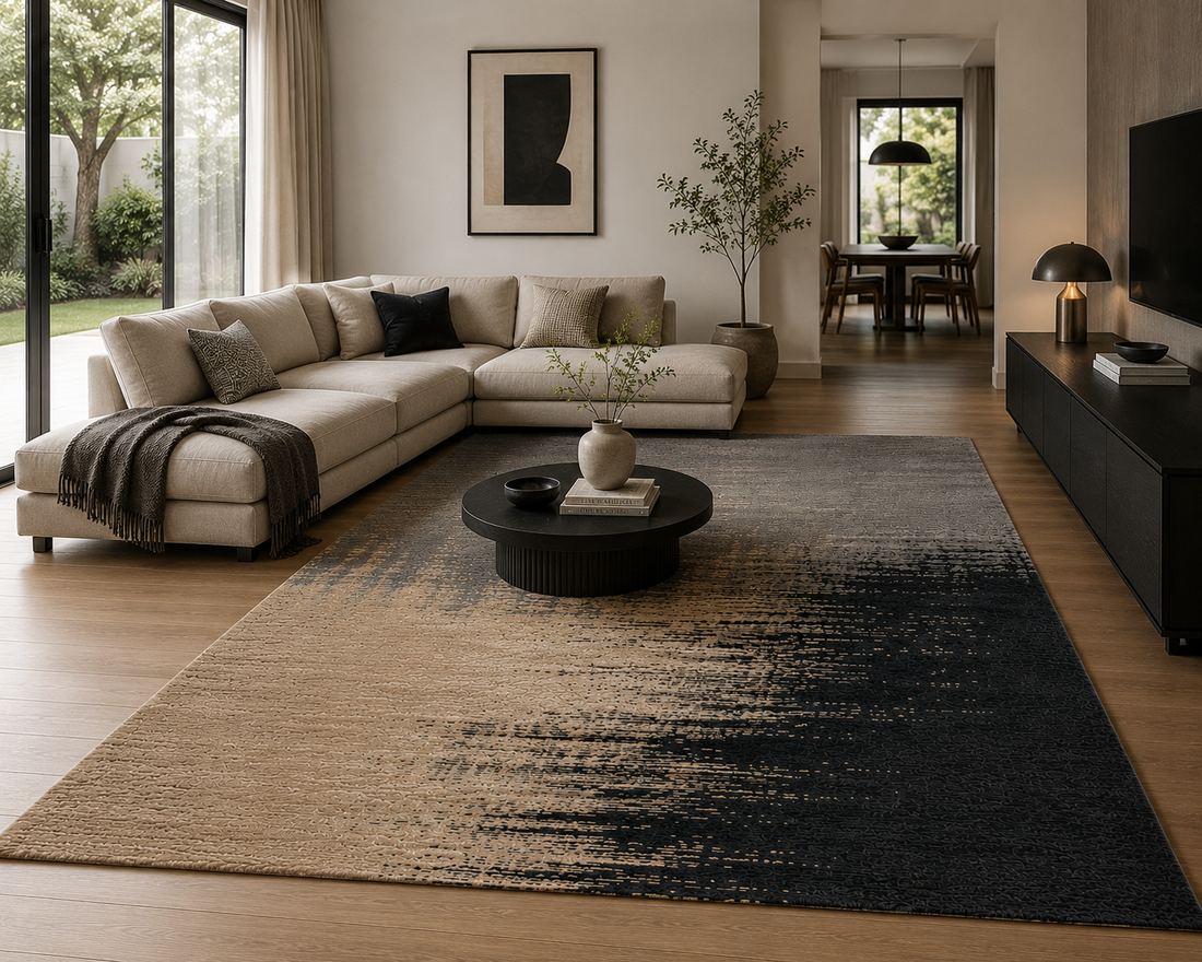 Luxe Handtufted Abstract Gradient Rug