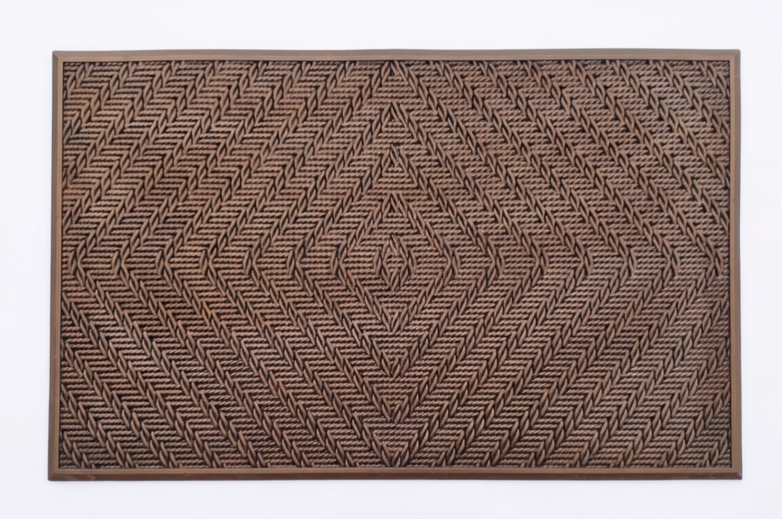 OnlyMat Interlocking Rope Pattern Metallic Rubber Mat