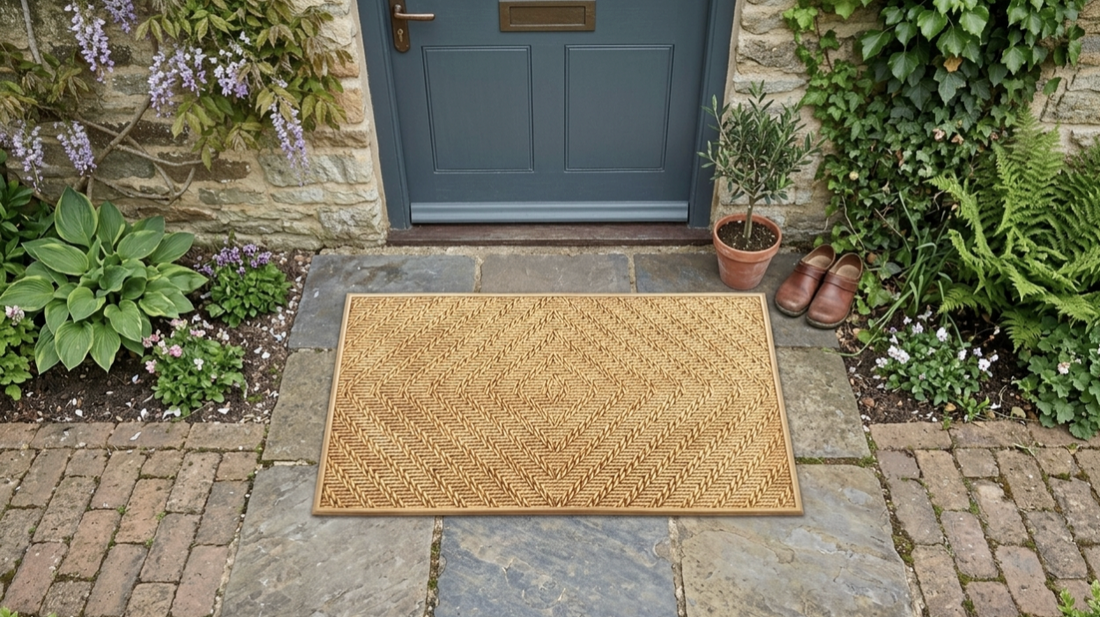 OnlyMat Interlocking Rope Pattern Metallic Rubber Mat