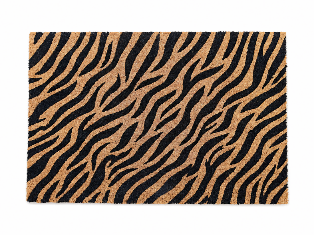 OnlyMat Safari Stripe Coir Doormat - 60x90 cm