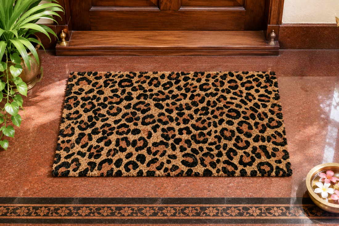 OnlyMat Leopard Print Coir Doormat
