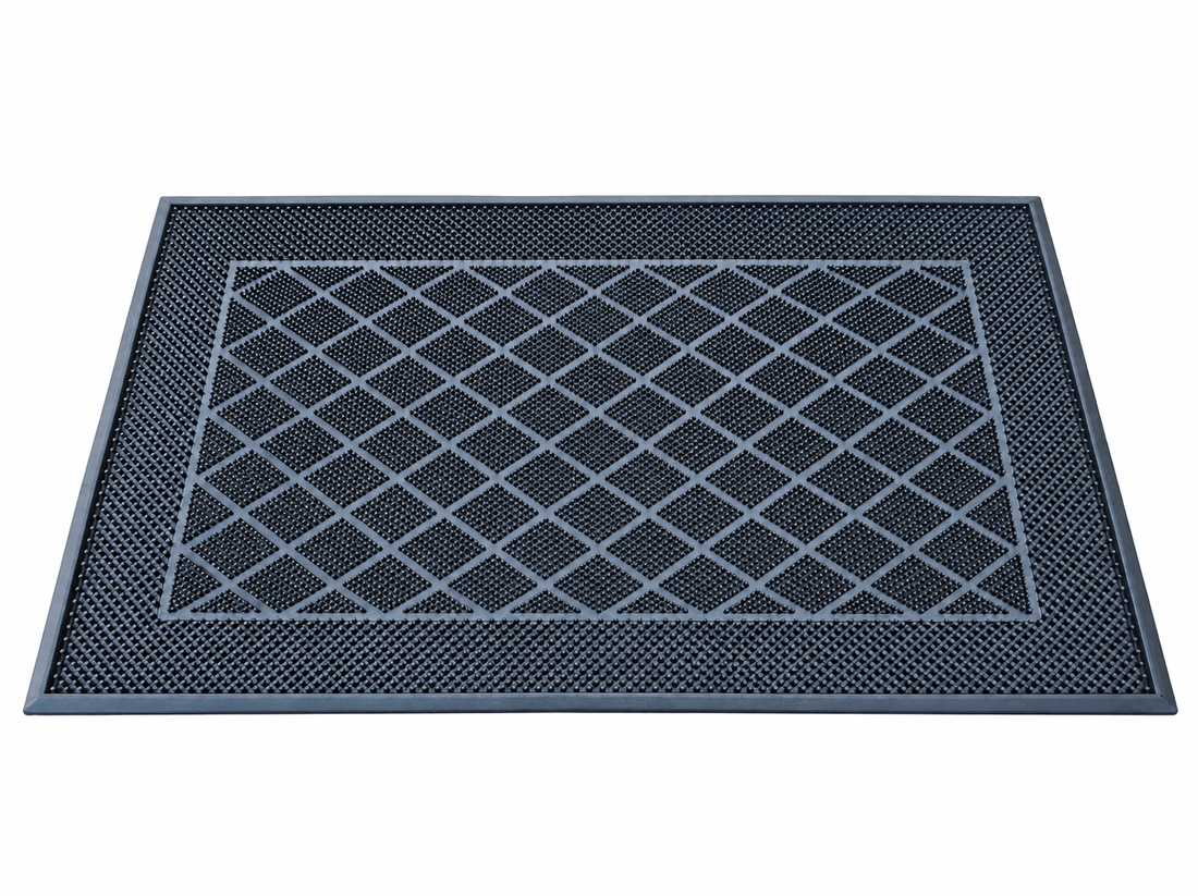 OnlyMat Diamond Trellis Rubber Pin Doormat - 45 × 75 cm
