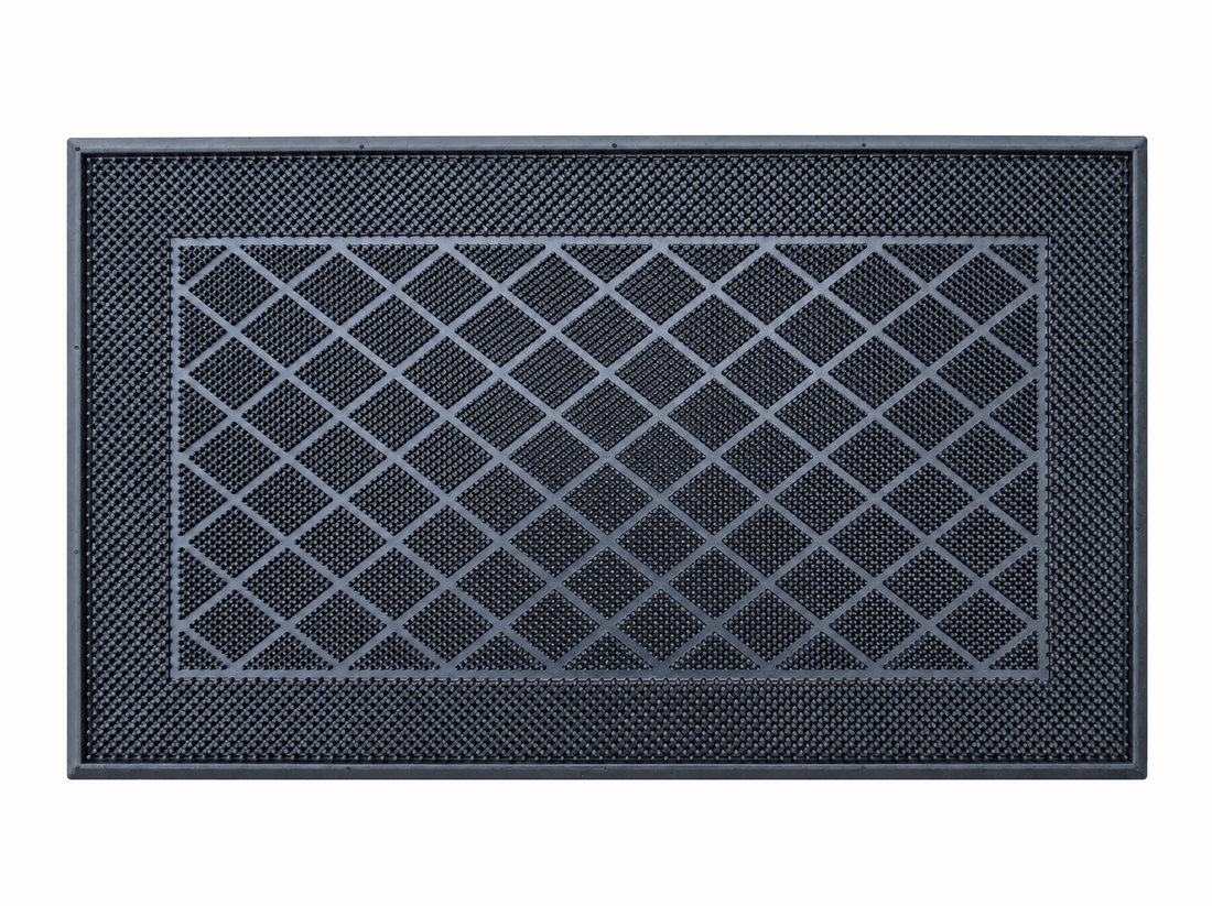 OnlyMat Diamond Trellis Rubber Pin Doormat - 45 × 75 cm