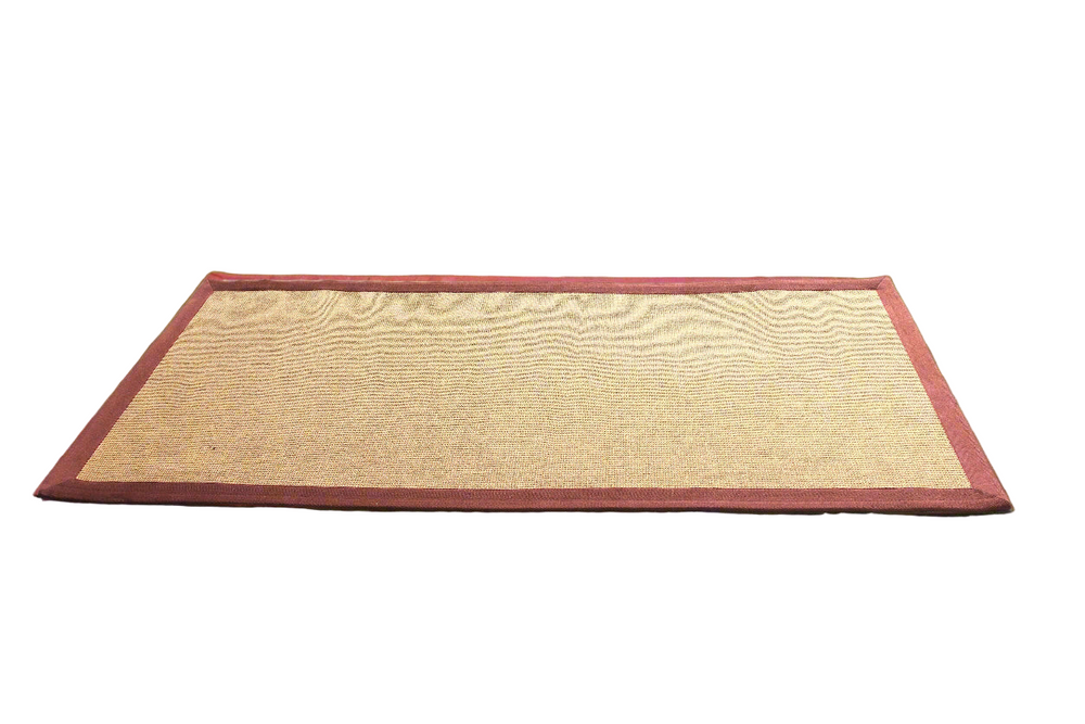 
                      
                        Rectangular doormat with red border on a white background
                      
                    