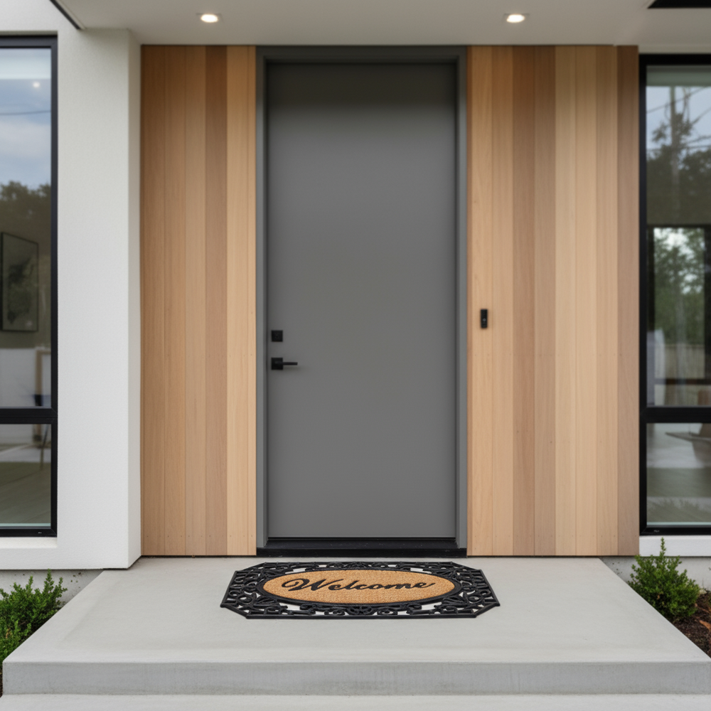 
                      
                        ओनलीमैट वेलकम डोर मैट बड़े कास्ट आयरन ग्रिल बॉर्डर डिज़ाइन के साथ
                      
                    