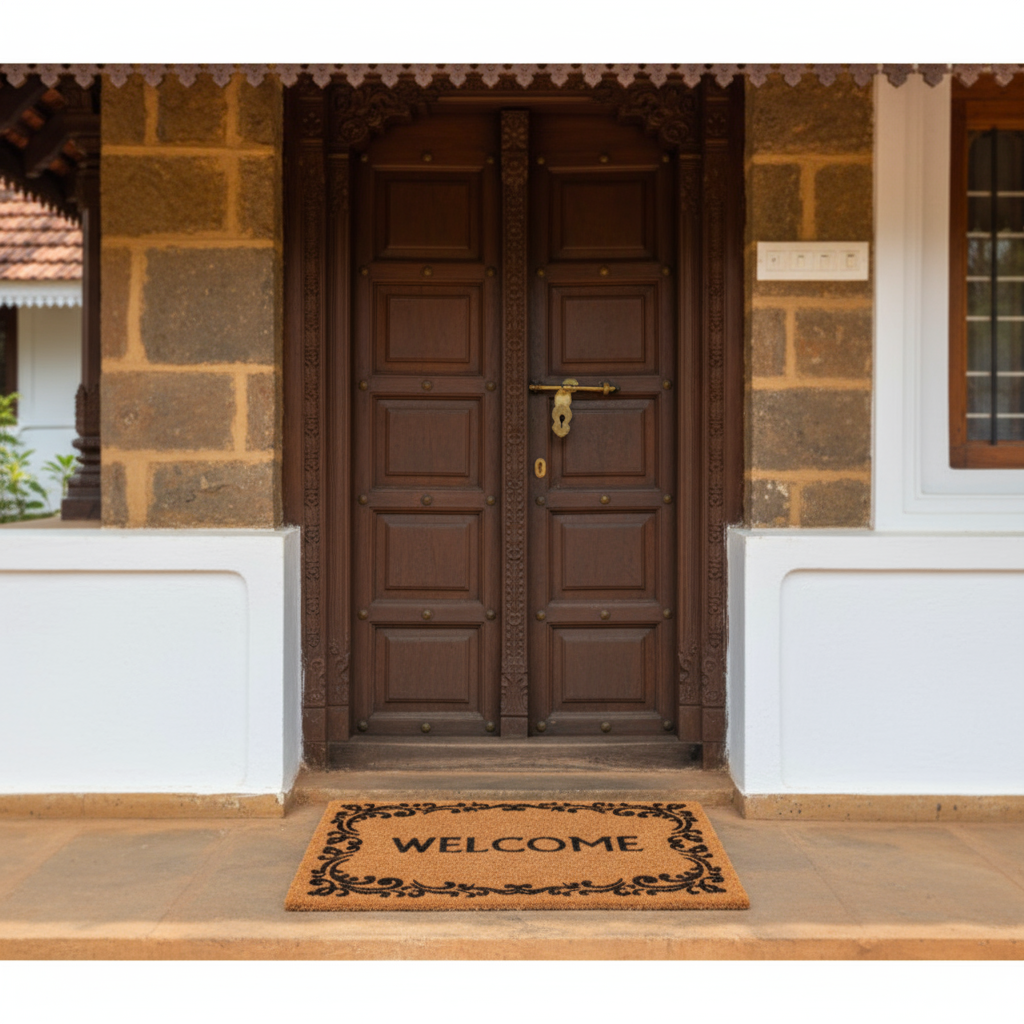 
                      
                        OnlyMat Flocked Border and Welcome on Natural Coir Entrance Doormat
                      
                    