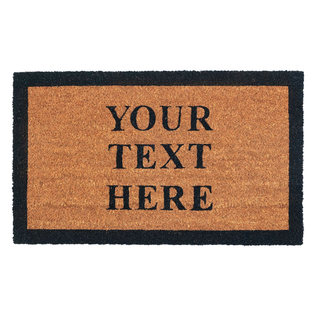 OnlyMat Personalized Custom Text Print Coir Doormat with Anti-Slip Backing