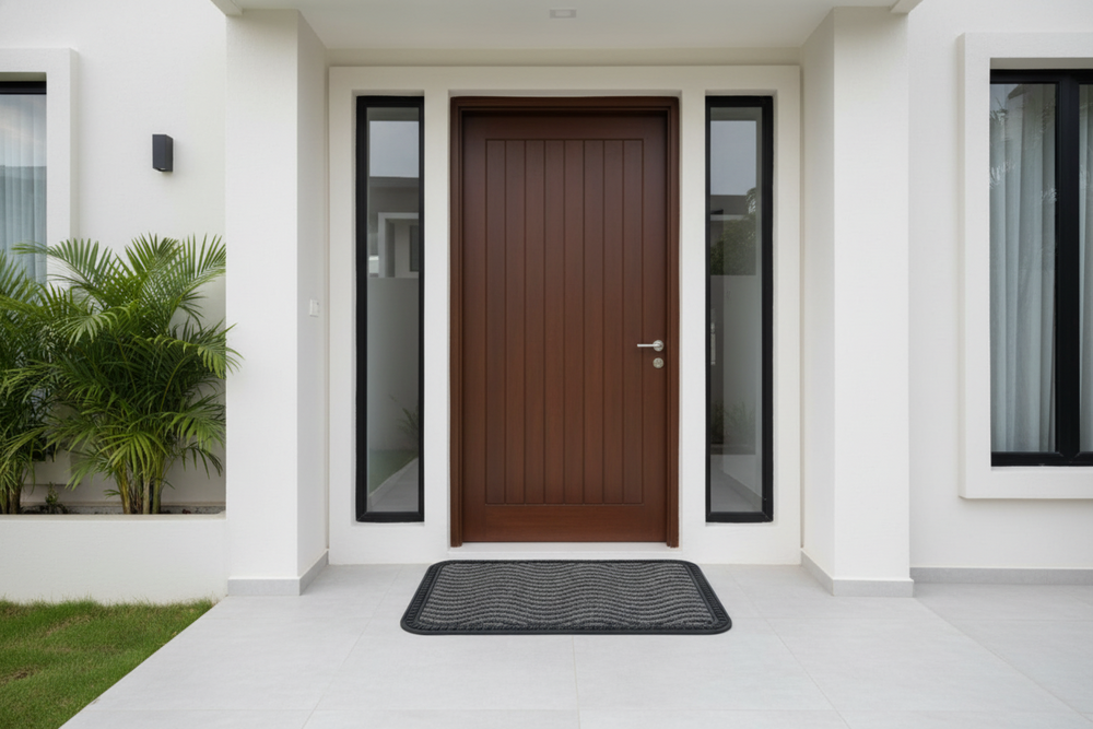 ओनलीमैट क्विकड्राई एंटी स्लिप और एंटी फेड डार्क ग्रे कलर बाथ मैट