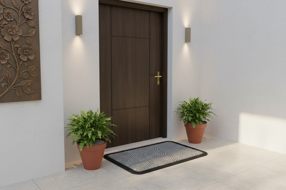 OnlyMat Durable Grey Swirl Polypropylene Mat