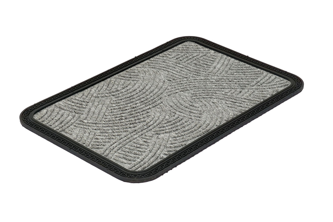 
                      
                        Gray doormat with textured surface on a white background
                      
                    