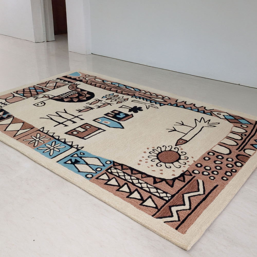 
                      
                        OnlyMat HandTufted Luxe Rug - Modern ART - Bamboo Silk Carpet
                      
                    