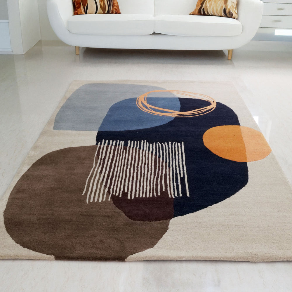 OnlyMat HandTufted Luxe Rug - Modern ART - Bamboo Silk Carpet